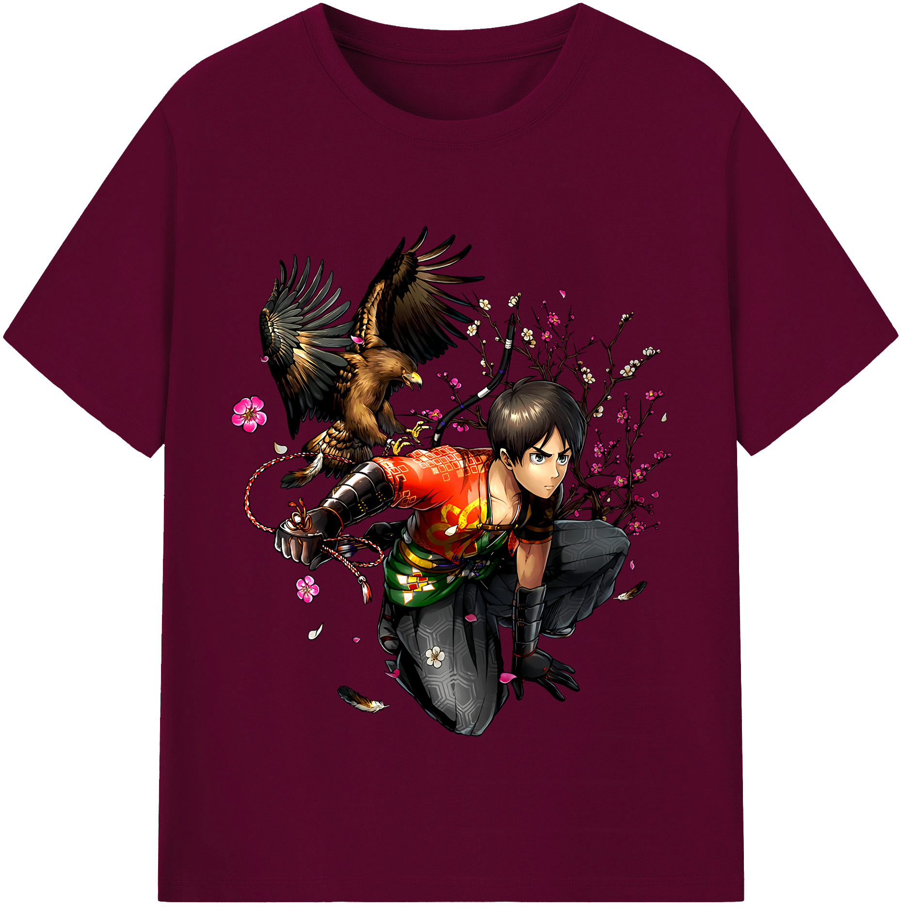 （画像用） 進撃の巨人 エレン･イェーガー Attack on Titan Eren Jäger レディースカジュアルプリントTシャツ（綿100％）